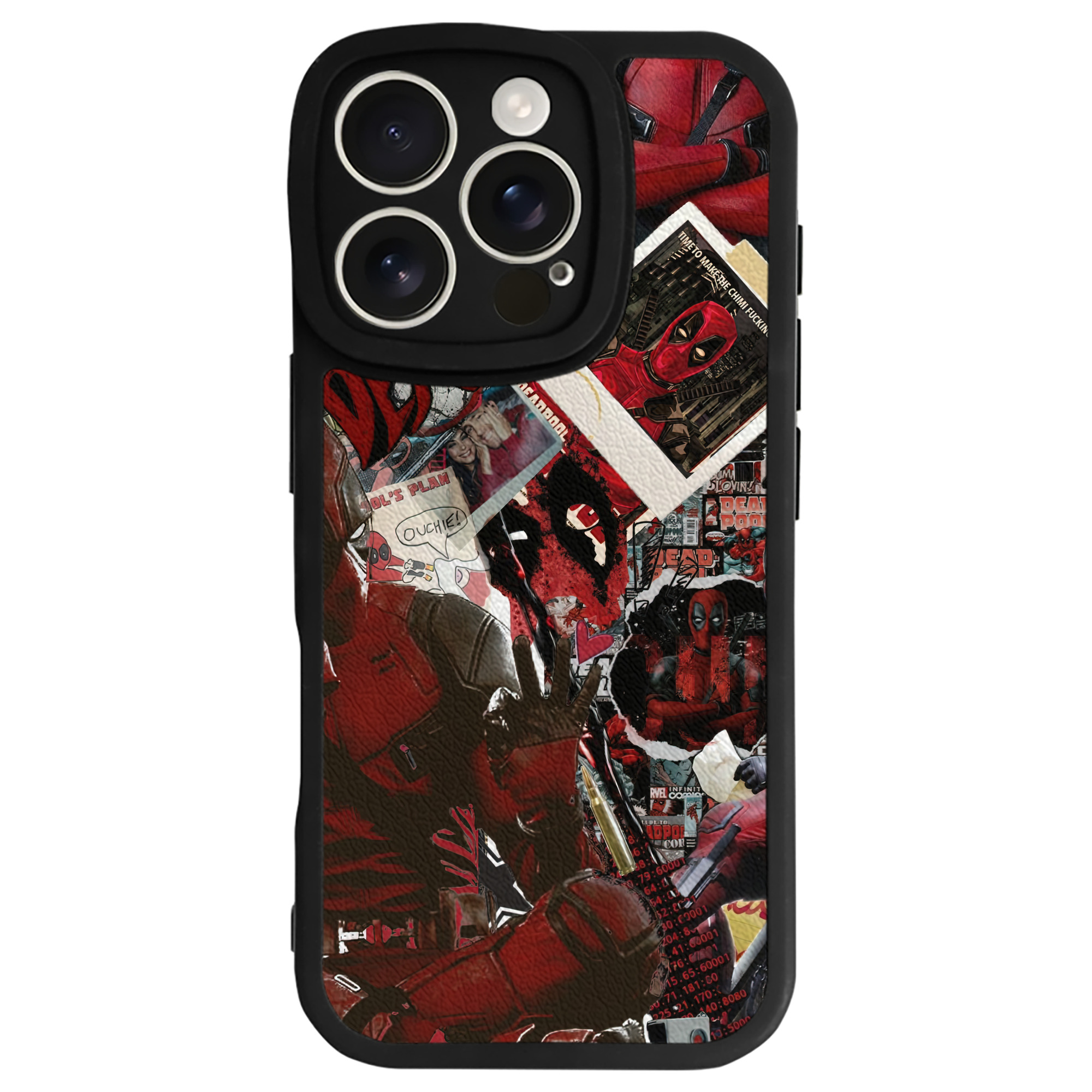 （画像用） Deadpool デッドプール 【iPhone 16シリーズ対応】シリコンスマホケース（レザー調） 材質：シリコン